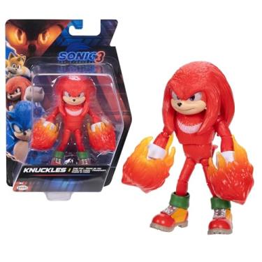 Imagem de Boneco Knuckles Punho de Fogo 14cm Figura Articulada Filme Sonic 3 - Sunny