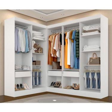 Imagem de Closet Modulado Ambar 167x225,5 Com 3 Gavetas Branco - M.a - A Móveis 