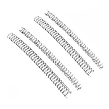 Imagem de Pente de encadernação espiral de 5/40.6 cm, pacote com 100 espinhas pretas para encadernação de fio de laço duplo, passo 3:1, serve para tamanho A4, comporta até 40 folhas, para escritório, escola e