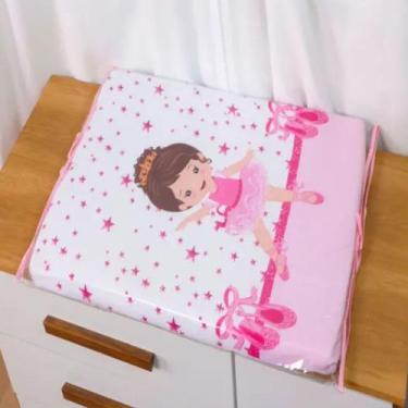 Imagem de Trocador de Fraldas Sublimado com Capa Plástica Bebê Menina Menino Pad