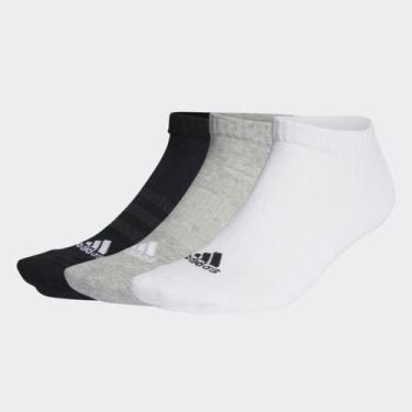 Imagem de Kit Meia Masc Curto Adidas 0 Ic1333-(Vazio), Greyh, White, Black, 41/4
