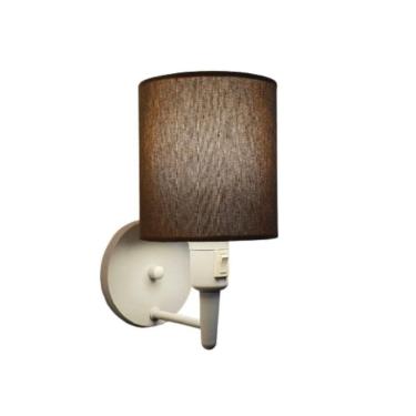 Imagem de Arandela Cilíndrica Md-2030 Branca Com Liga E Desliga Cúpula Caqui - Bivolt