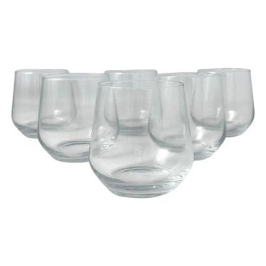 Imagem de 06 Copos Baixos Vidro 430ml Drink Suco Água One Fracalanza