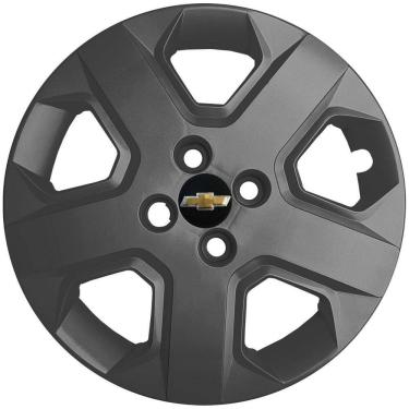 Imagem de Kit 4X Calota Gm Cobalt Aro 15 Grafite Emblema 372Cp