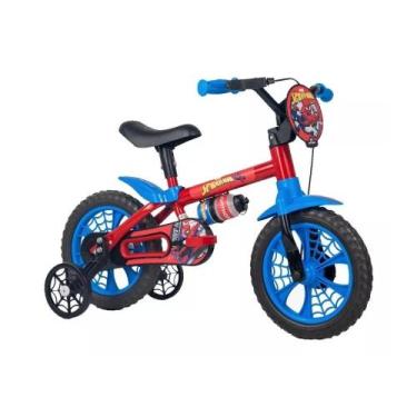 Imagem de Bicicleta De Passeio Infantil Spider Man Homem Aranha Aro 12 Cor Azul/