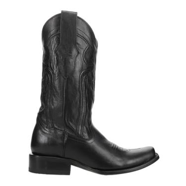 Imagem de Ferrini Wyatt Botas caubói masculinas de couro preto D-Toe, Preto, 44