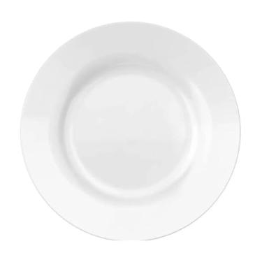 Imagem de Jogo 6 Pratos Rasos Sobremesa Redondo Opaline Vidro Branco 19 cm