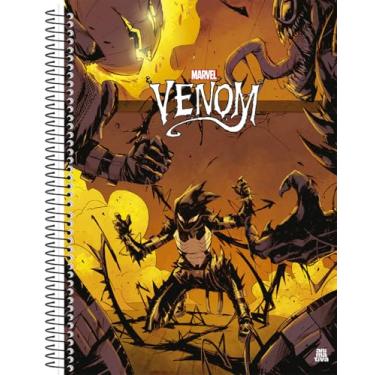 Imagem de Caderno Universitário Animativa, 1 matéria, Capa dura, 80 folhas, Venom, Pacote com 4 unidades