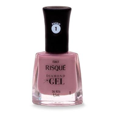 Imagem de Esmalte Risqué Diamond Gel Sal Rosa Cremoso 9,5ml, 9,5ML, Rosa
