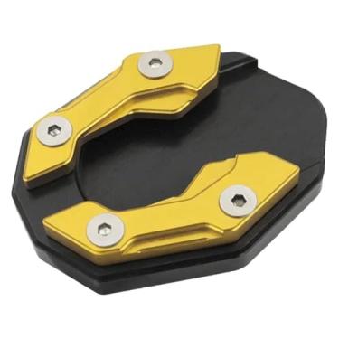 Imagem de BYYINGSUS Suporte para acessórios de motocicleta Suporte de placa de extensão lateral compatível com Y&AMAHA N-MAX155 N MAX Xmax 250 125 300 NMAX V2 (dourado)