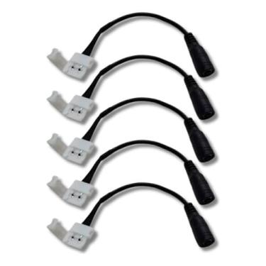 Imagem de Kit 10 Cabo Conector Emenda Fita Led 2 Vias 10mm 5050 Plugp4