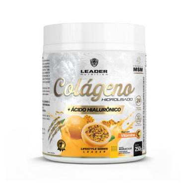 Imagem de Colágeno Hidrolisado + Ácido Hialurônico 250g Leader Nutrition, Maracu