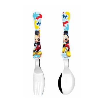 Imagem de Kit Talher Infantil 1 Faca E 1 Garfo Mickey
