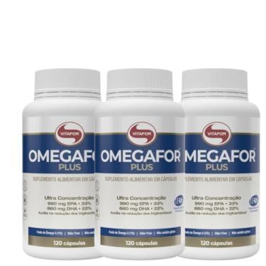 Imagem de Combo 3 Omegafor Plus Vitafor 990mg Epa 660mg Dha 120 Cps