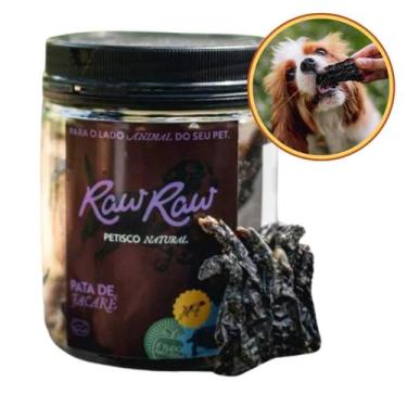 Imagem de Patas de Jacaré 150g Raw Raw Petiscos Natural Desidratado para Cachorr