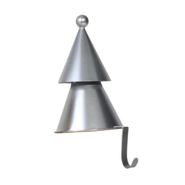 Imagem de MotiveTech Suporte para meias de Natal, gancho para pendurar meias de Natal, portátil, decoração de Natal para prateleira, lareira, festa em casa, feriado, Prata