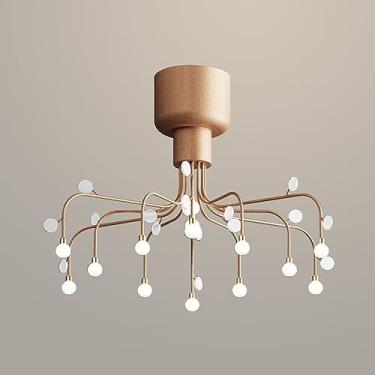 Imagem de Lustre de fogos de artifício, luminária de teto LED próxima ao teto, luminária moderna para sala de estar, lustres Sputnik, luzes pendentes Boho para quarto e sala de jantar