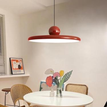Imagem de Luminária pendente moderna estilo nórdico, lustre macaron, luminária de ilha de cozinha, luminária LED fina suspensa, luz de teto para sala de estar, quarto, mesa de jantar, bar