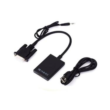 Imagem de Conversor de vídeo VGA para áudio HDMI para PC, notebook, DVD - Lightb