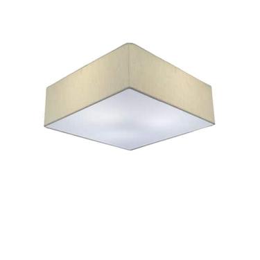 Imagem de Plafon de Sobrepor Quadrado SP-3050 Cúpula Cor Linho Bege - Vivare