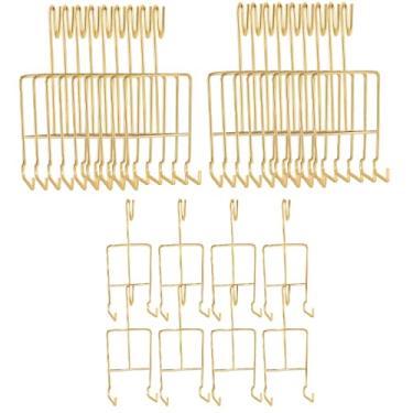 Imagem de 24 peças de expositor de chávenas e pires 6,44" × 6,55 cm de metal elegante suporte de pires para chávenas de chá vintage suporte de exibição para prato de cozinha, bule de chá, xícaras de café