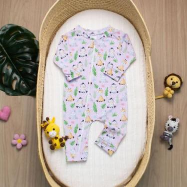 Imagem de Macacão Bebê Cotton com Zíper Antialérgico Toque Suave e Aconchegante 