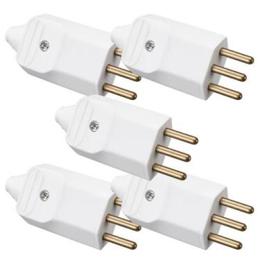 Imagem de Kit 5 plugue macho 2p+t 20a br com prensa cabo margirius