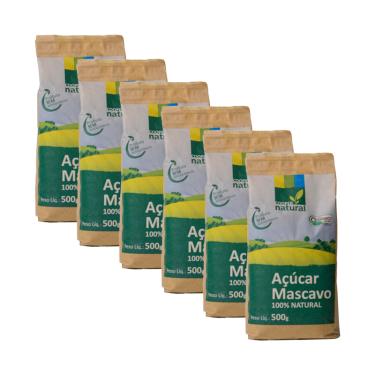 Imagem de Kit 6X: Açúcar Mascavo Orgânico Coopernatural 500g