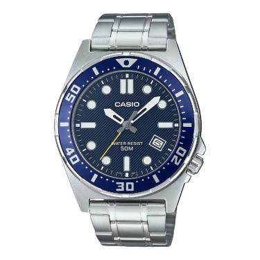 Imagem de Relógio Casio Masculino Ref: Mtd-135d-2avdf Esportivo Prateado