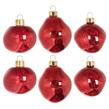 Imagem de Abbott Collection Enfeite de forma orgânica. Conjunto de 6 - Vidro, Vermelho Antigo (5 cm C)