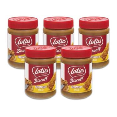 Imagem de Pasta Belga Biscoito Lotus Biscoff Crunchy Kit 5 Potes 400g