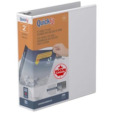 Imagem de Fichários de visualização com anel D angular QuickFit Stride, capacidade para 475 folhas, anéis de 5 cm, 47% reciclado, branco, 87030