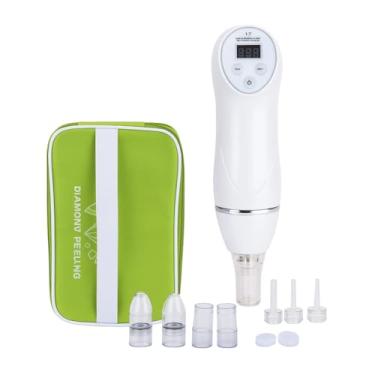 Imagem de Removedor de Cravos e Espinhas Elétrico Profissional, Sucção a Vácuo, Bivolt, 15W, com LED Azul, 4 Ponteiras, Display LED, Branco, para Limpeza Facial e Microdermoabrasão