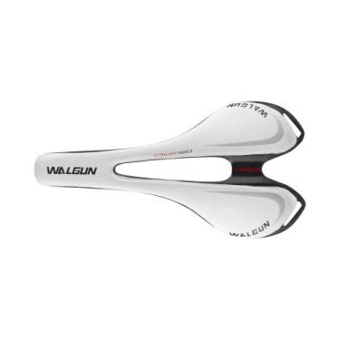 Imagem de Selim De Bicicleta Unissex Em Fibra De Carbono Com Trilhos Ovais Para 