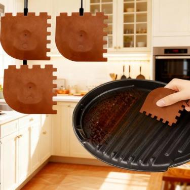 Imagem de Conjunto de raspadores de cozinha com 3 peças, conjunto de 3 raspadores para cozinha e churrasqueira, raspadores para limpeza de panelas e utensílios de cozinha