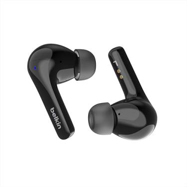 Imagem de Belkin Fones de ouvido intra-auriculares SoundForm Motion True sem fio, cancelamento de ruído, capa de carregamento sem fio, 2 microfones, proteção contra respingos IPX5, fones de ouvido Bluetooth