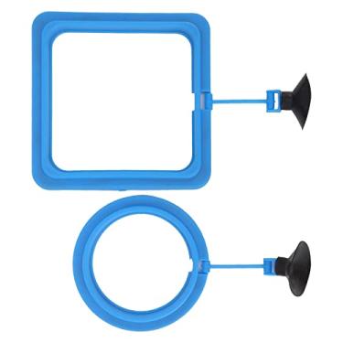 Imagem de Cryfokt Anel de Alimentação de Peixes Alimentador de Alimentos de Aquário Seguro para Comedores Exigentes Prevenção de Bullying Com Ventosa, Ideal para Tanque de Peixes, Material de PVC de