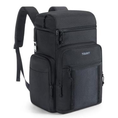 Imagem de Mochila refrigeradora TOURIT 30L isolada à prova de vazamentos preta
