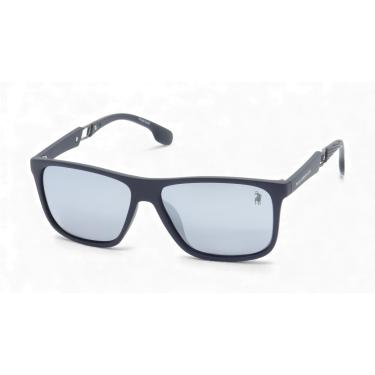 Imagem de Óculos de Sol Casual Polarizado Masculino Polo London Club, Lente UV400 Kit contém Case Couro ECO (Preto Espelhado)