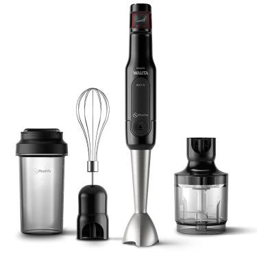 Imagem de Mixer Vertical Philips Walita Pro Mix 400W Preto e Inox - Mixer/Processador/Batedor e Copo 220V