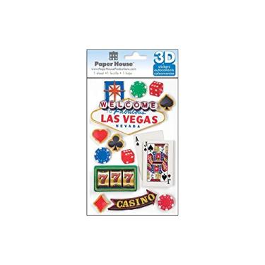 Imagem de Paper House Productions Adesivos de cartolina 3D STDM-0029E, Las Vegas (pacote com 3)
