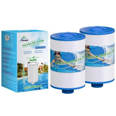 Imagem de TOREAD Substituição para filtro de spa Unicel 6CH-940, PWW50P3 (NÃO PWW50P4), Filbur FC-0359, 817-0050, 25252, 03FIL1400, 1 1/5.1 cm SAE rosca parafuso no filtro, pacote com 2