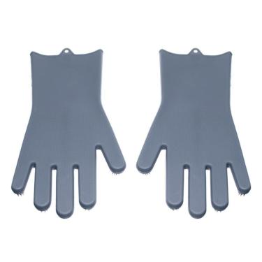Imagem de Luva De Silicone Com Cerdas Limpeza Cozinha Louça Prana