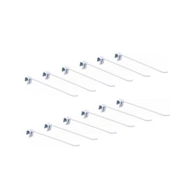 Imagem de Kit - 12 Ganchos Simples Branco - Sa Gondolas