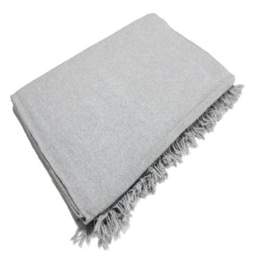 Imagem de Manta Ultra Luxuosa Para Sofá - 400 X 180 Cm, Algodão Puro, Capa Ideal Para Sofás Extragrandes(Cinza Neblina)