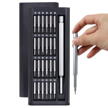 Imagem de Conjunto de ferramentas de reparo de chave de fenda multiuso de precisão, conjunto manual de reparo de ferramentas de chave de fenda, armazenamento Crv Box e chaves magnéticas, relógio iPhone Tablet