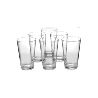 Imagem de Conjunto de 6 Copos Lake em Vidro Transparente, 300ml, 11cm x 7.8cm, para Água, Sucos e Bebidas
