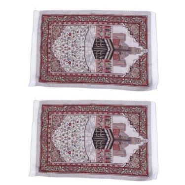 Imagem de Pssopp Tapete de Oração Bordado, 2 Peças, Tapete de Oração, Meditação, de para Mulheres, Homens, Solidão Espiritual