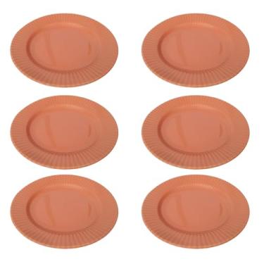 Imagem de Jogo de 6 Pratos Rasos 24 Cm Canelé Salmão