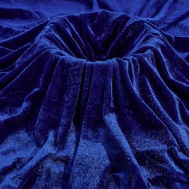 Imagem de NBEADS Tecido de poliéster de 78 polegadas, material leve 153 cm de largura tecido macio para artesanato faça você mesmo, costura, fantasia, vestuário, estofamento, azul escuro